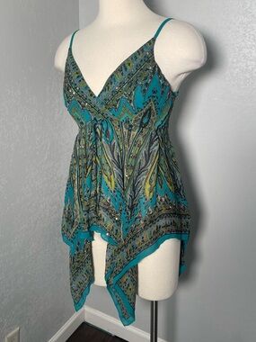 Y2k vintage Angie silk babydoll top size Large